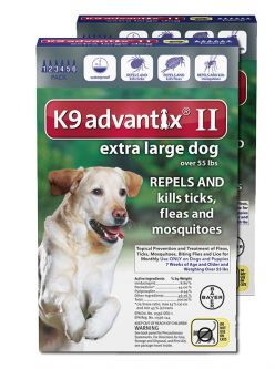 K9 ADVANTIX II Blue for dogs over 55 lbs 12 Pack
